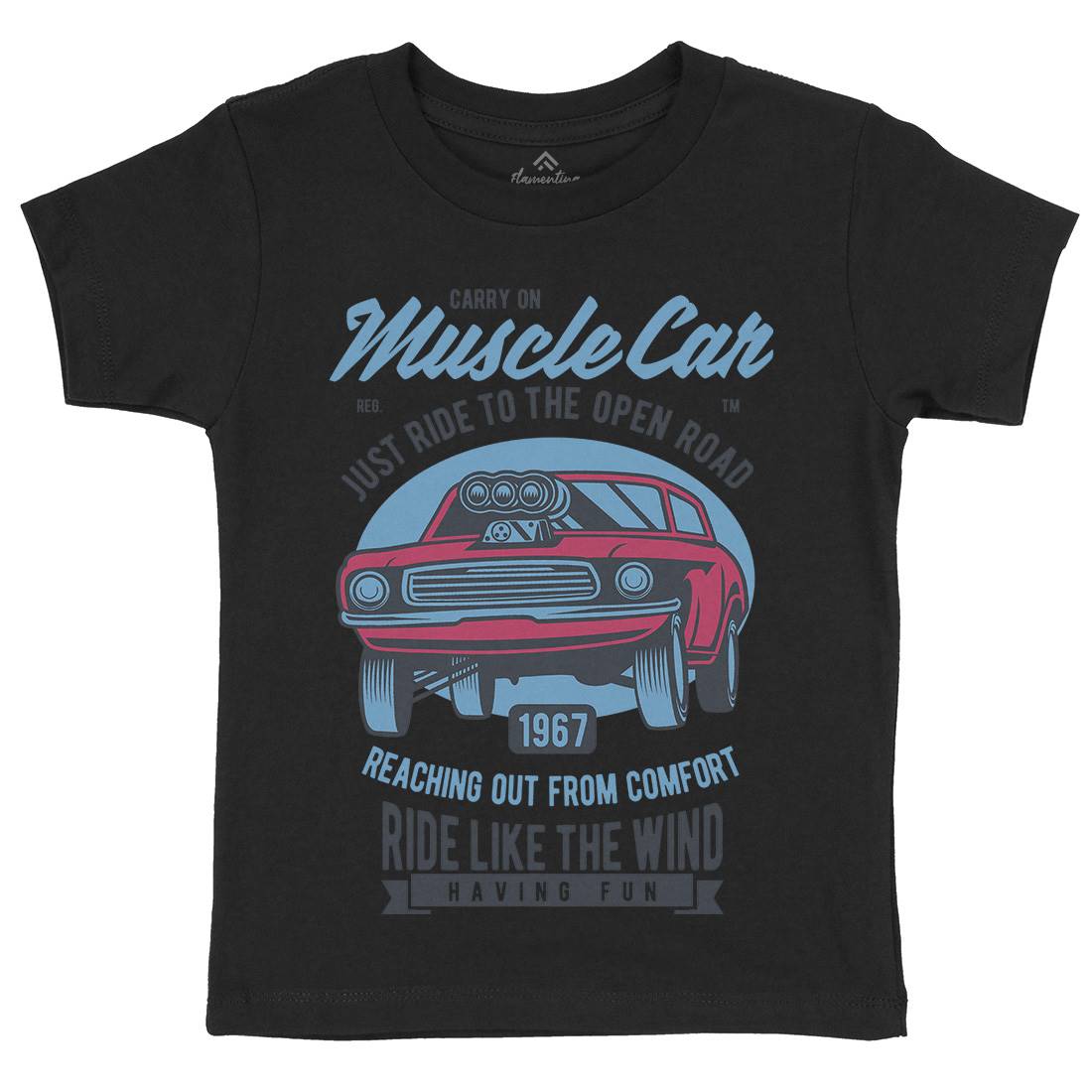 Muscle Kids Organic Crew Neck T-Shirt Cars D558