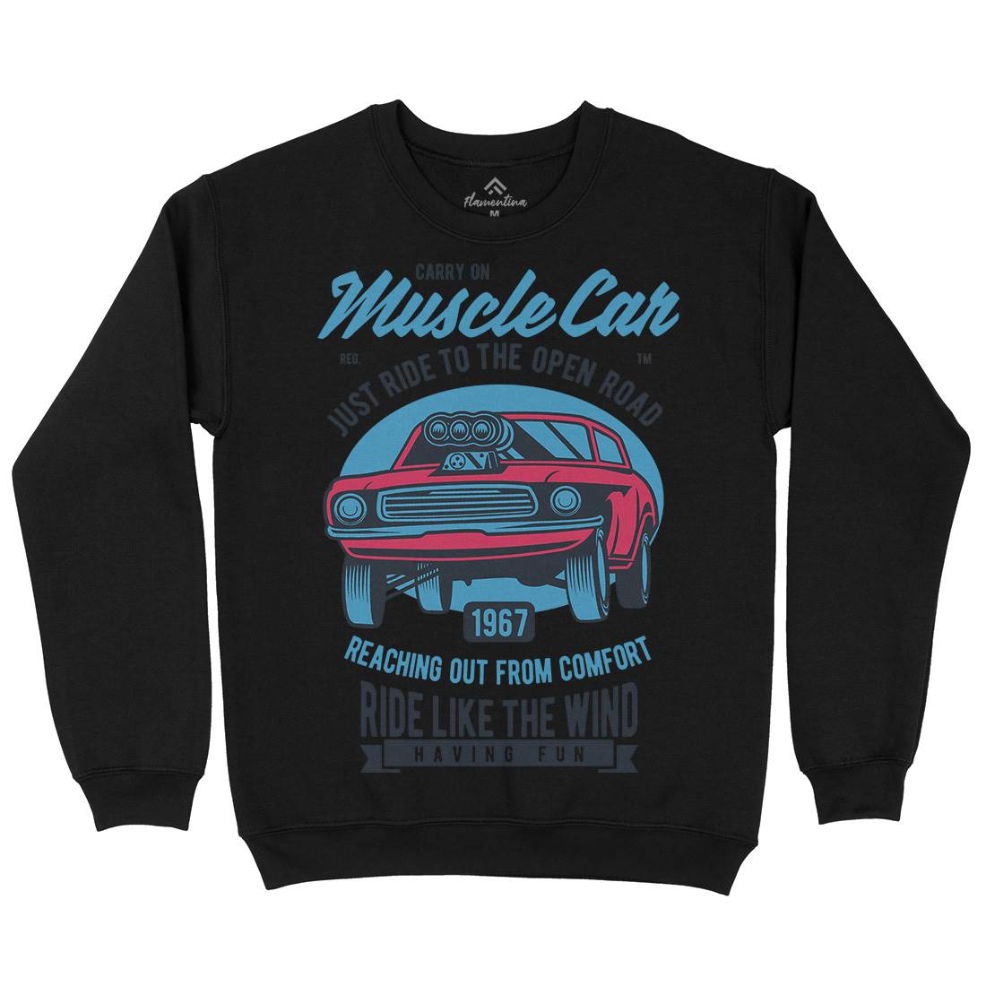 Muscle Kids Crew Neck Sweatshirt Cars D558