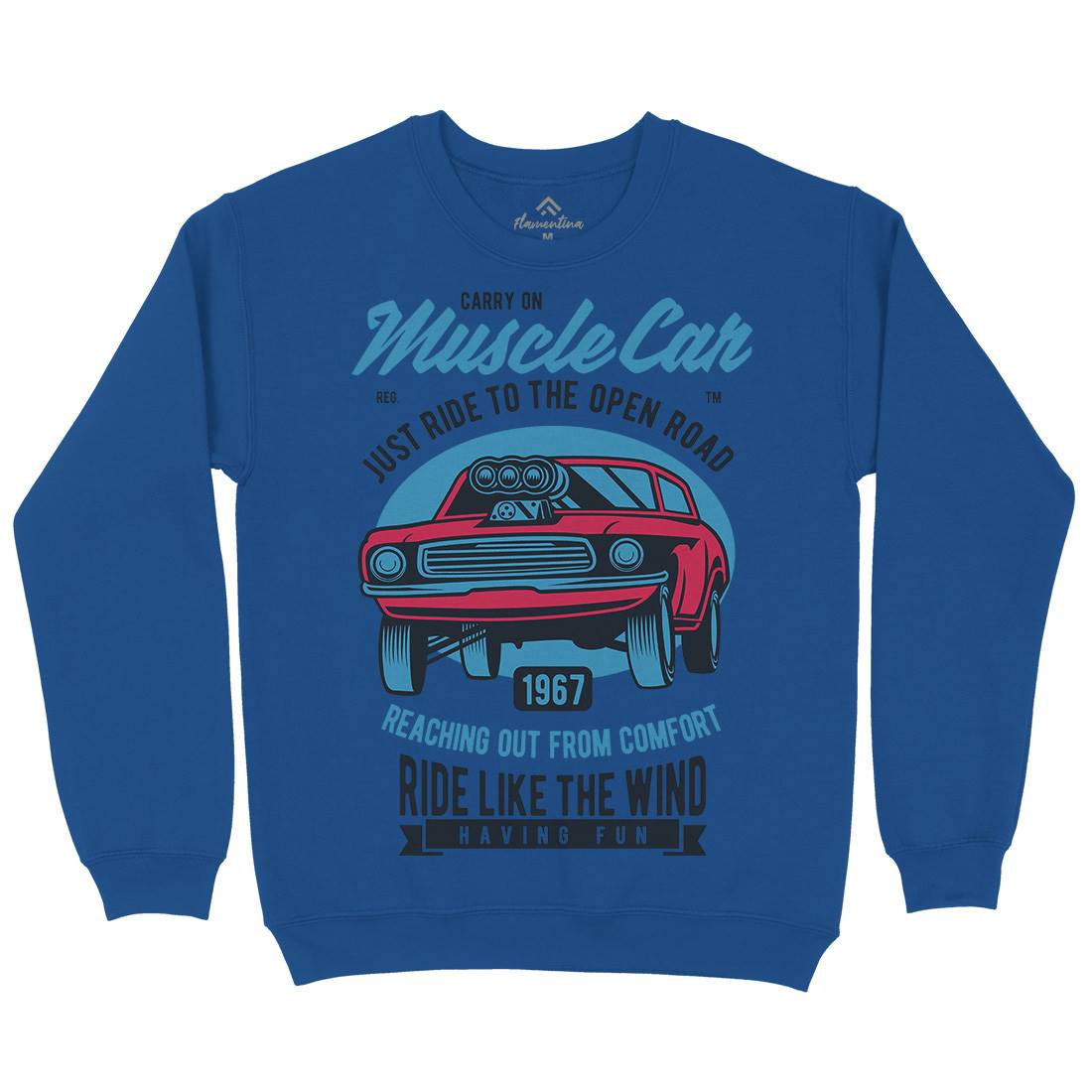 Muscle Kids Crew Neck Sweatshirt Cars D558