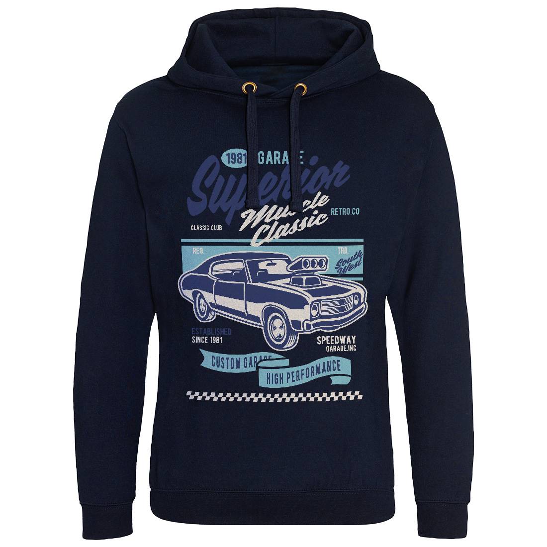 Muscle Classic Mens Hoodie Without Pocket Cars D559
