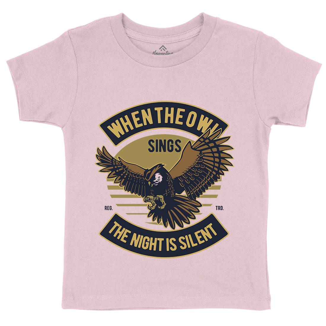 Owl Sings Kids Crew Neck T-Shirt Animals D561