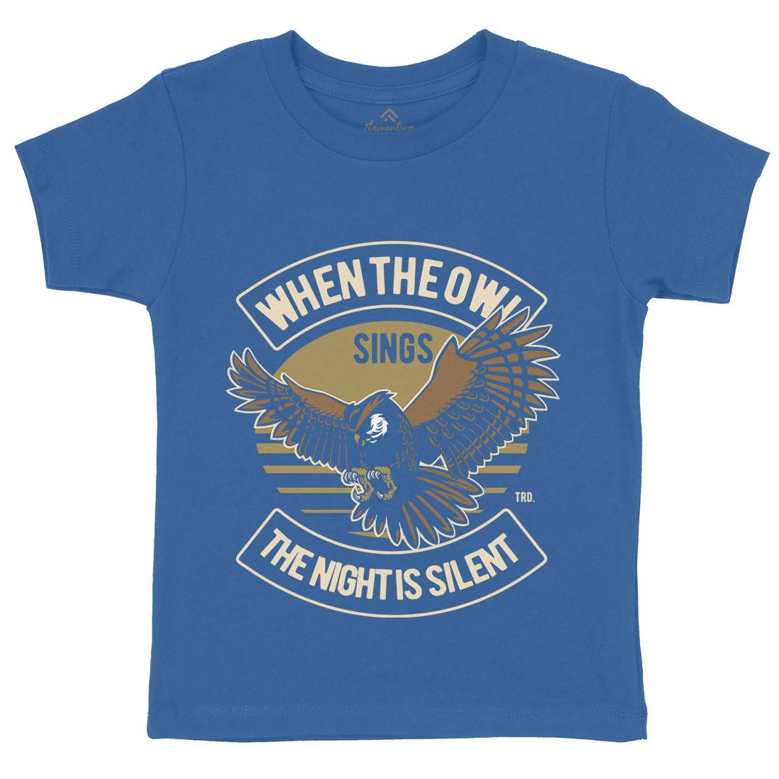 Owl Sings Kids Organic Crew Neck T-Shirt Animals D561