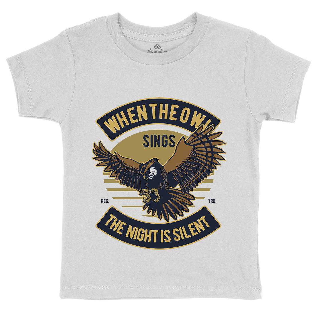 Owl Sings Kids Crew Neck T-Shirt Animals D561