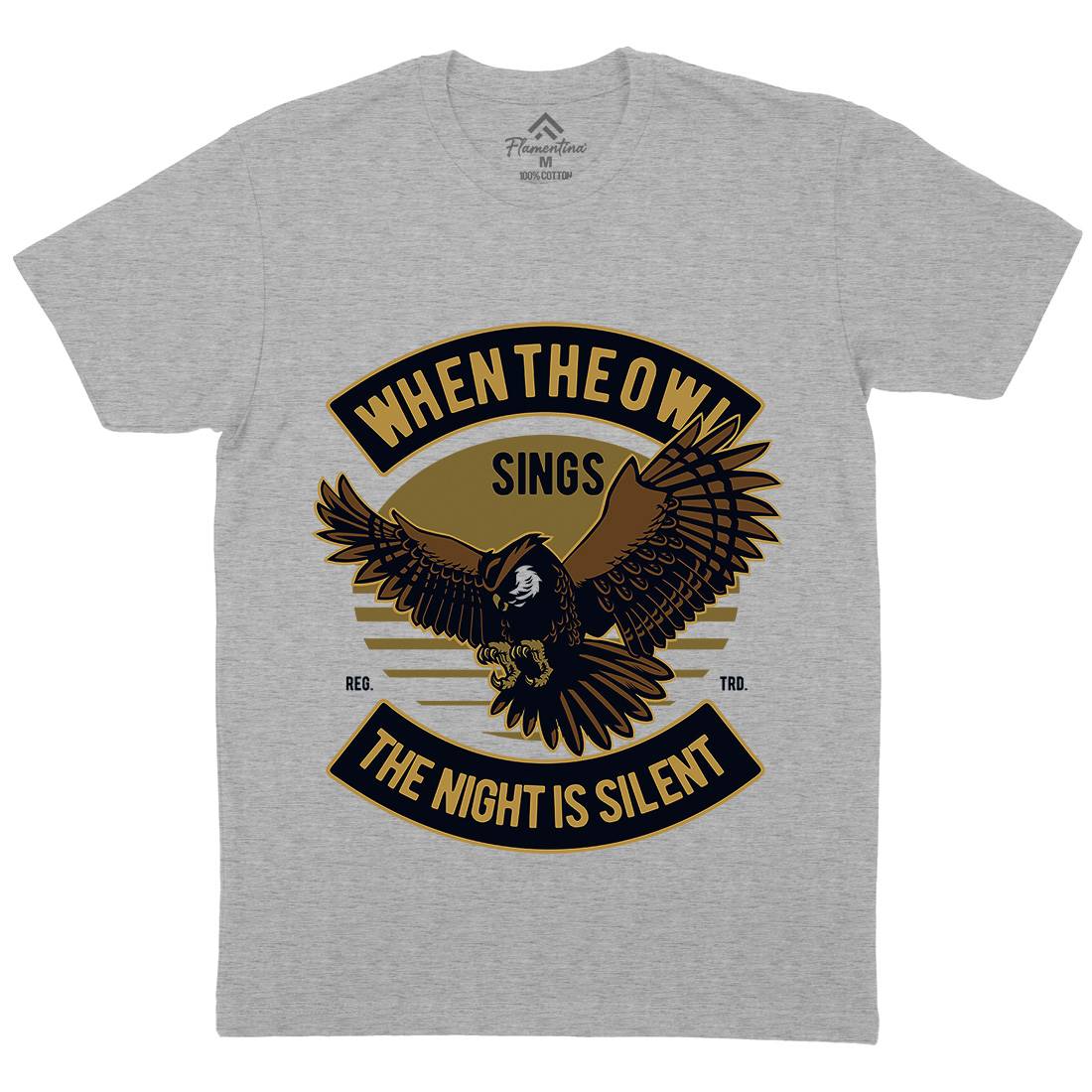 Owl Sings Mens Crew Neck T-Shirt Animals D561