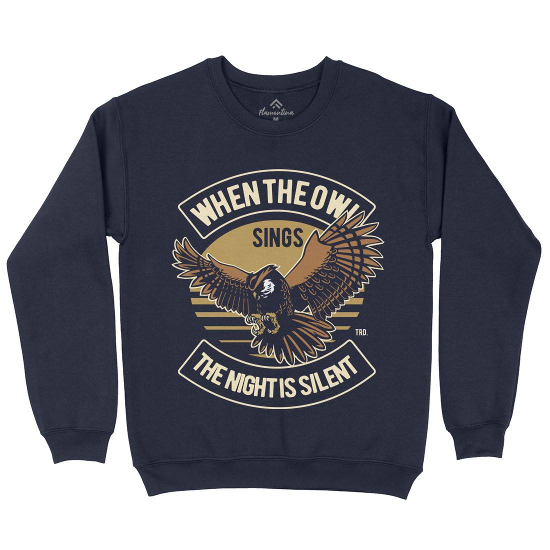 Owl Sings Mens Crew Neck Sweatshirt Animals D561
