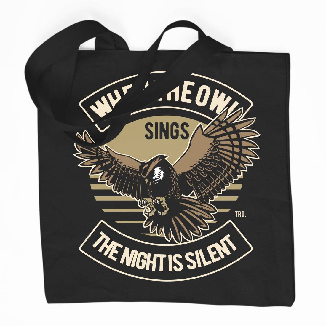 Owl Sings Organic Premium Cotton Tote Bag Animals D561