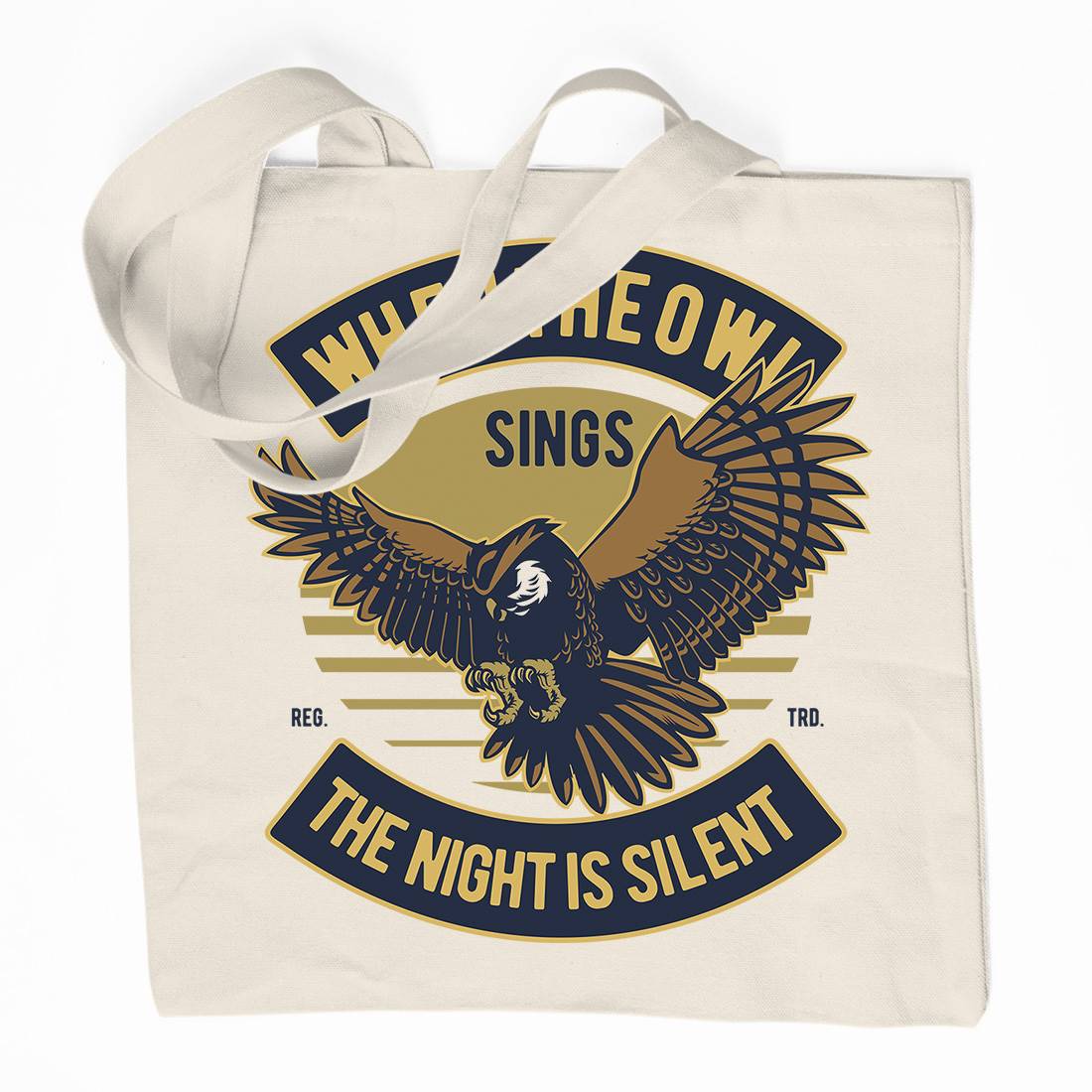 Owl Sings Organic Premium Cotton Tote Bag Animals D561