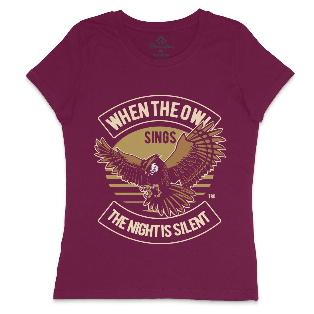 Owl Sings Womens Crew Neck T-Shirt Animals D561
