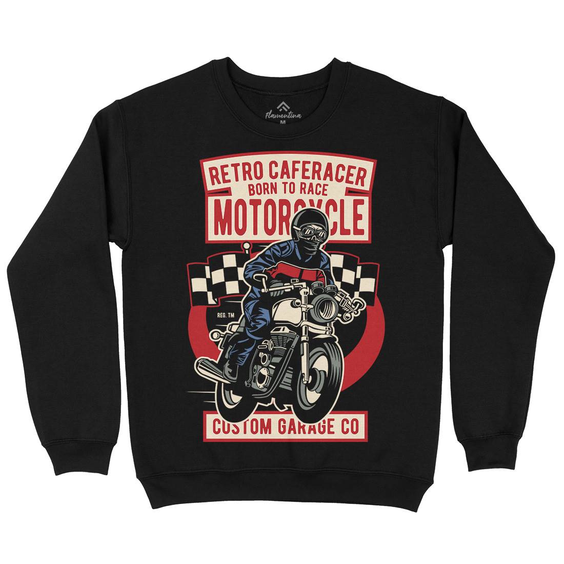 Retro Caferacer Kids Crew Neck Sweatshirt Motorcycles D563