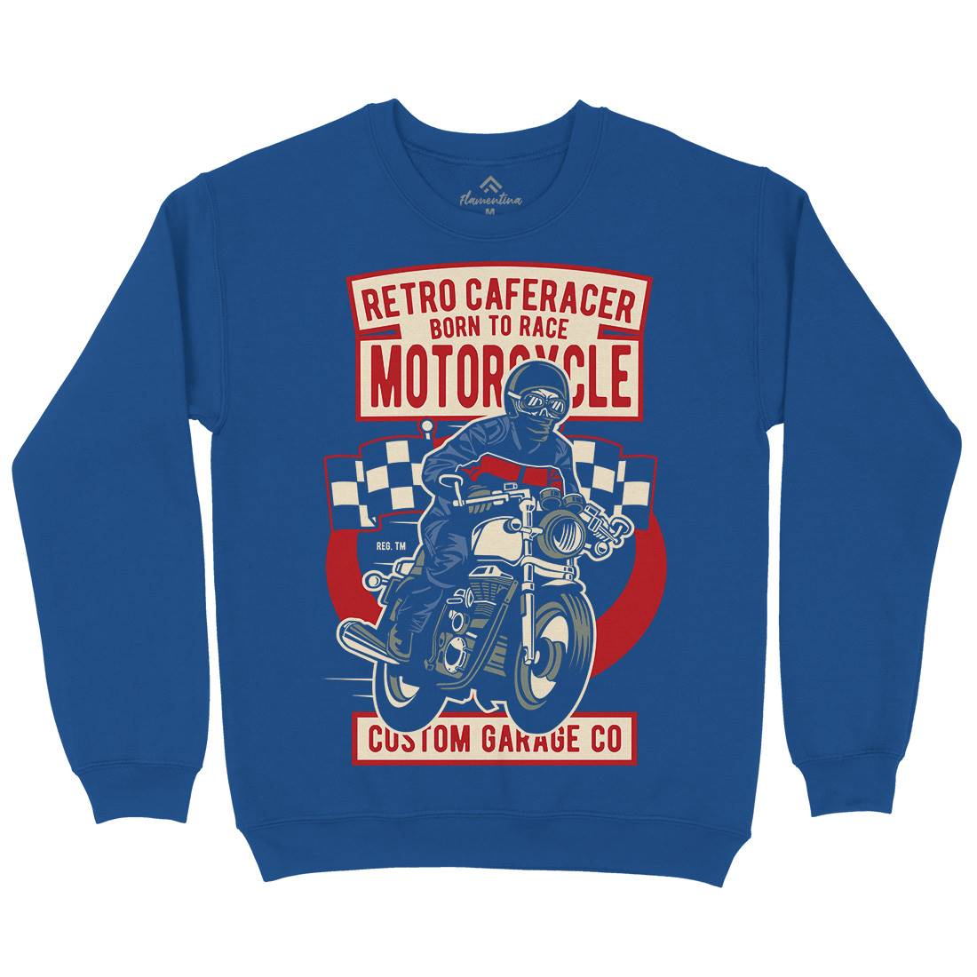 Retro Caferacer Kids Crew Neck Sweatshirt Motorcycles D563