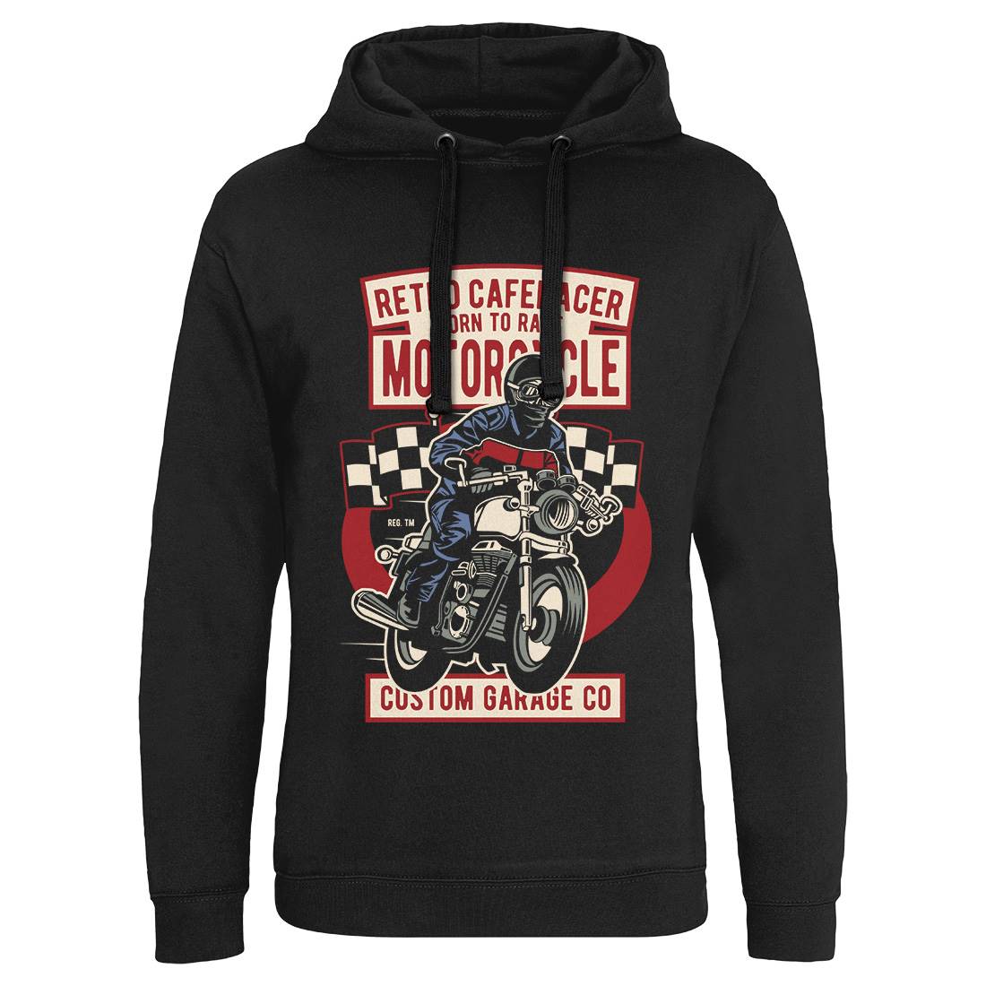 Retro Caferacer Mens Hoodie Without Pocket Motorcycles D563