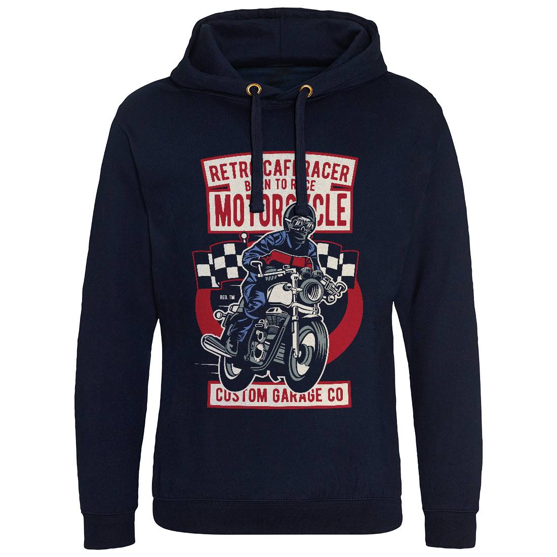 Retro Caferacer Mens Hoodie Without Pocket Motorcycles D563