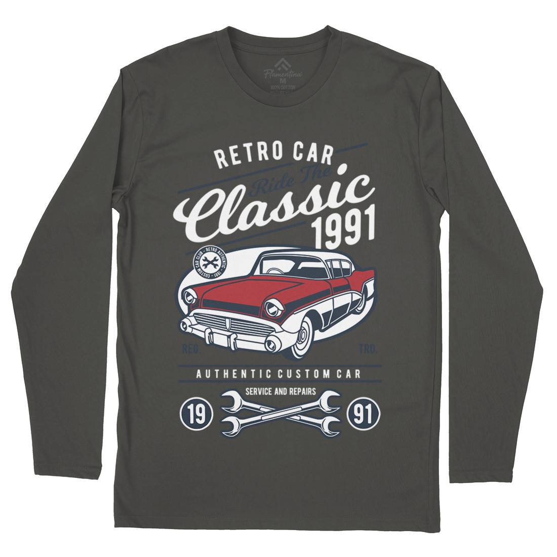 Retro Classic Mens Long Sleeve T-Shirt Cars D564