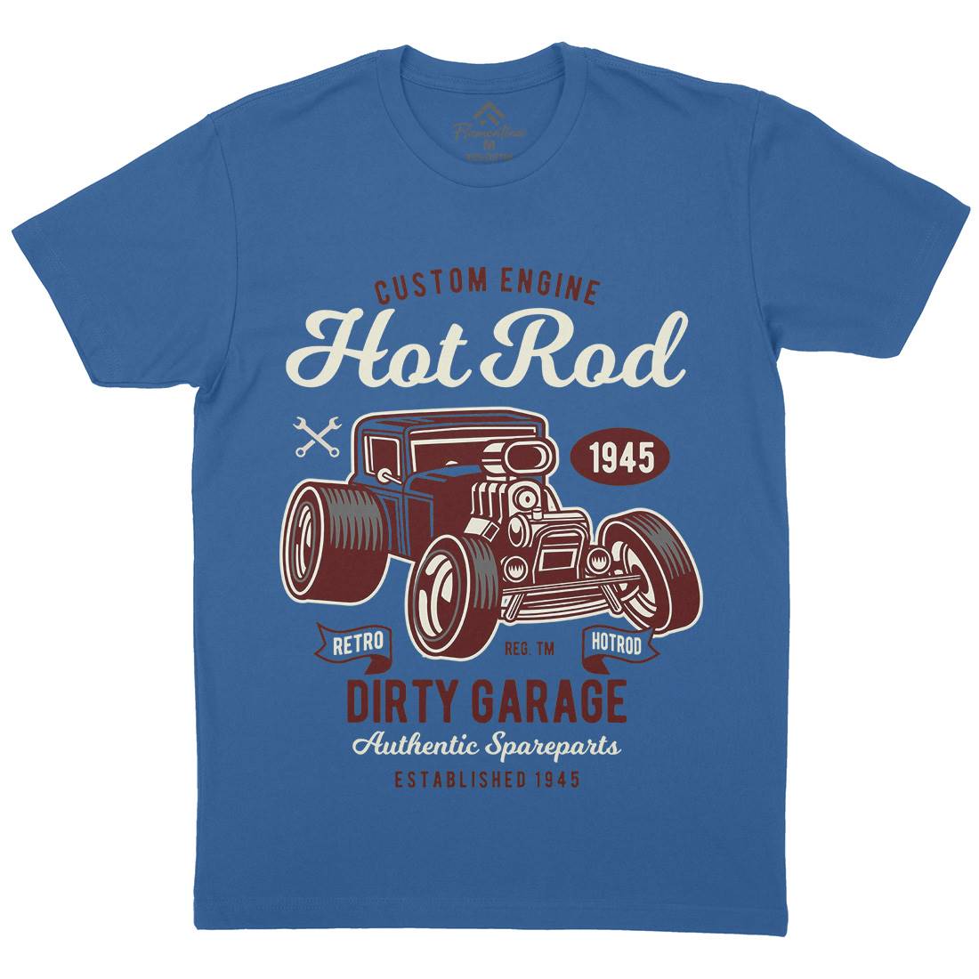 Retro Hotrod Mens Crew Neck T-Shirt Cars D566