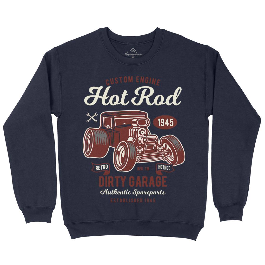 Retro Hotrod Kids Crew Neck Sweatshirt Cars D566