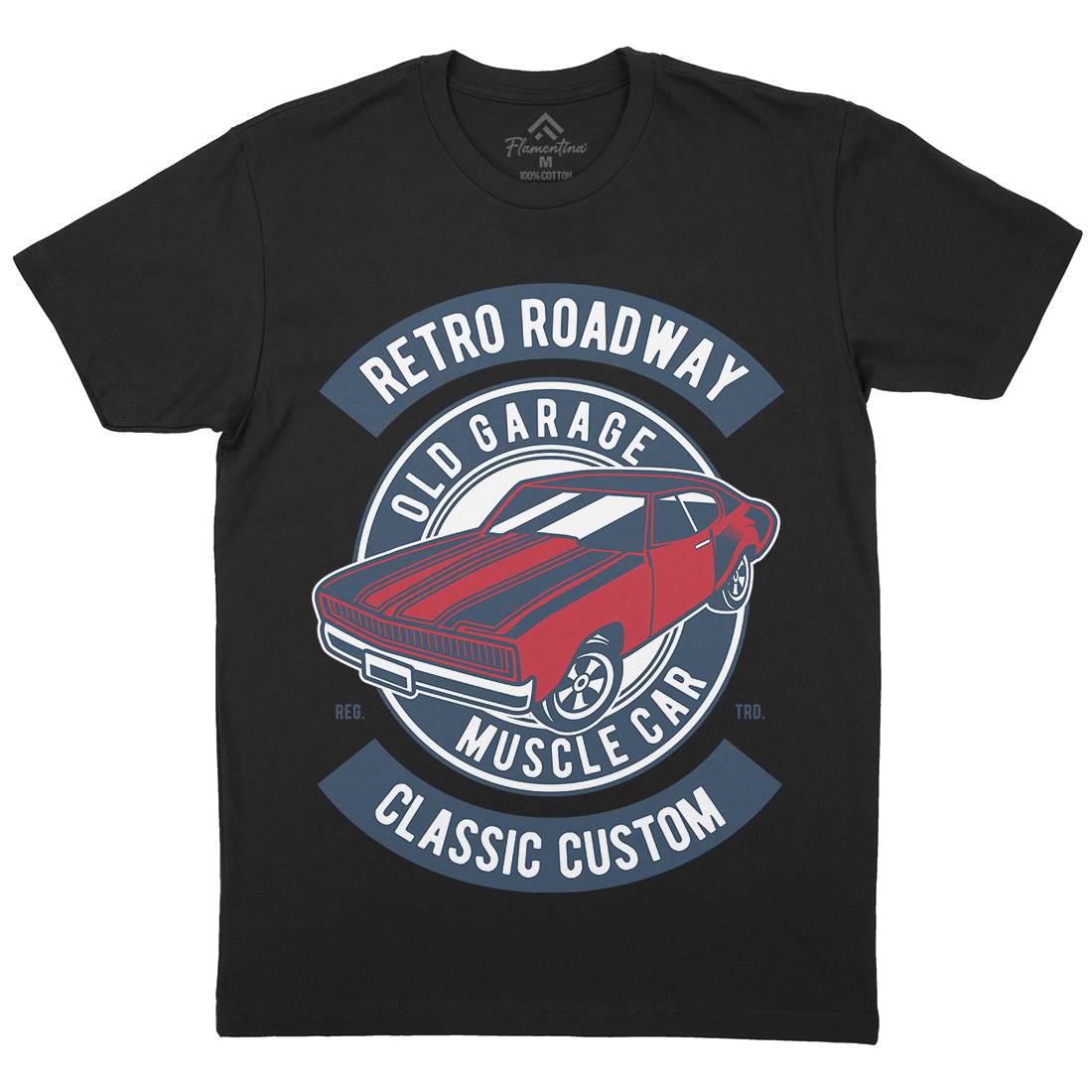 Retro Roadway Mens Crew Neck T-Shirt Cars D568