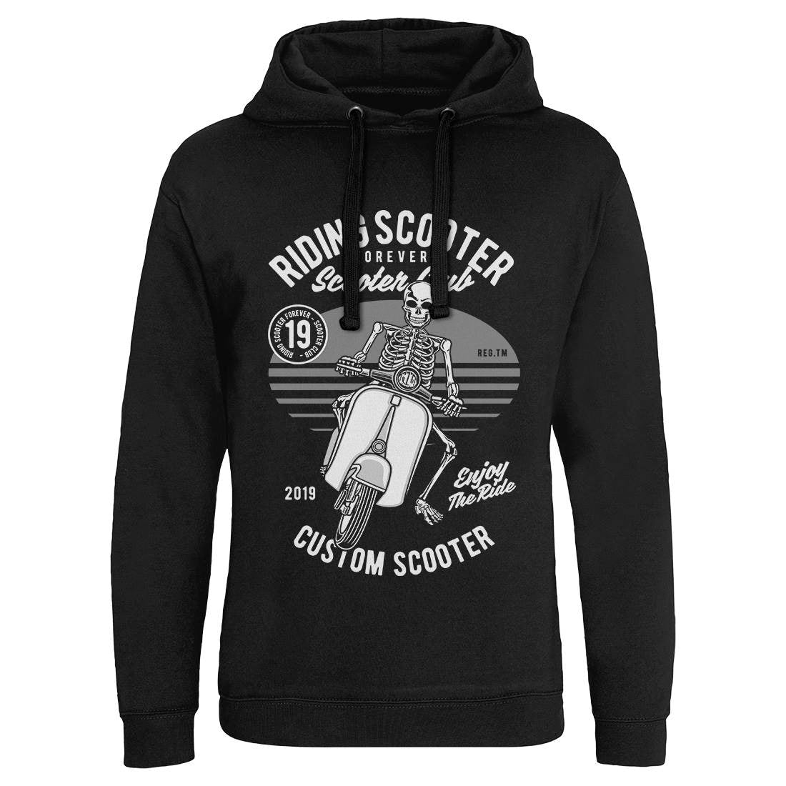Riding Scooter Mens Hoodie Without Pocket Motorcycles D570