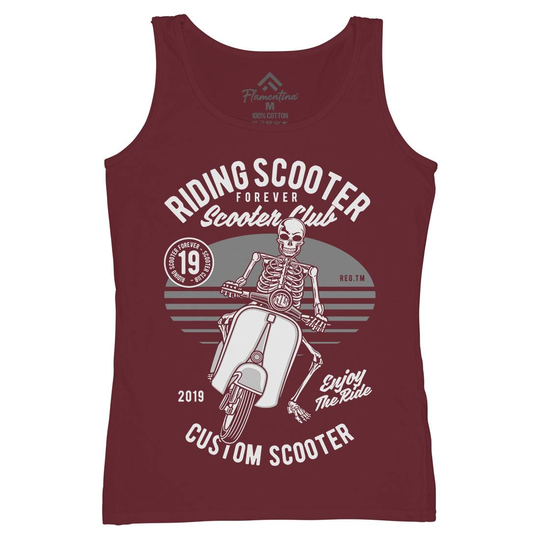 Riding Scooter Womens Organic Tank Top Vest Motorcycles D570