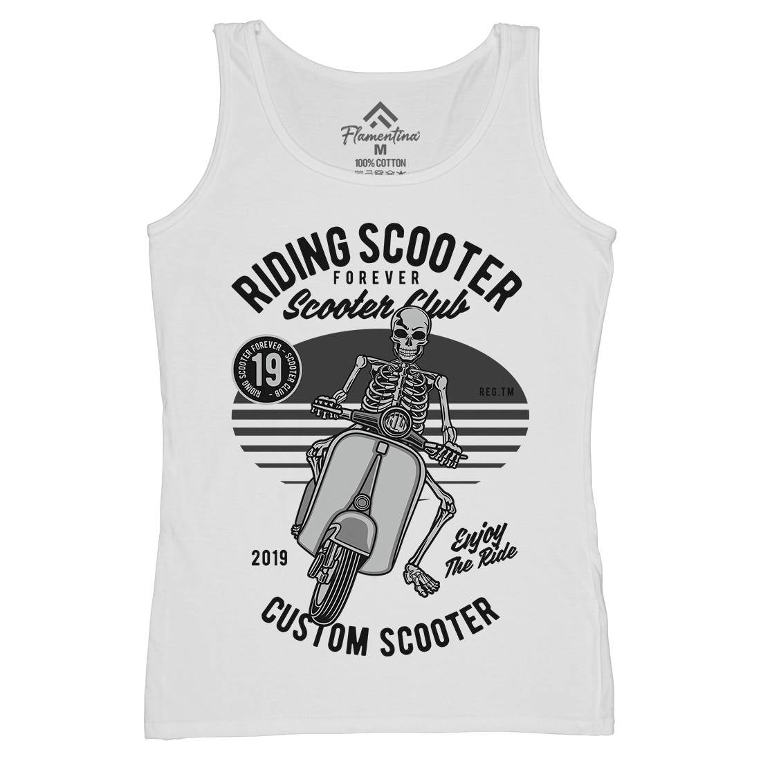 Riding Scooter Womens Organic Tank Top Vest Motorcycles D570