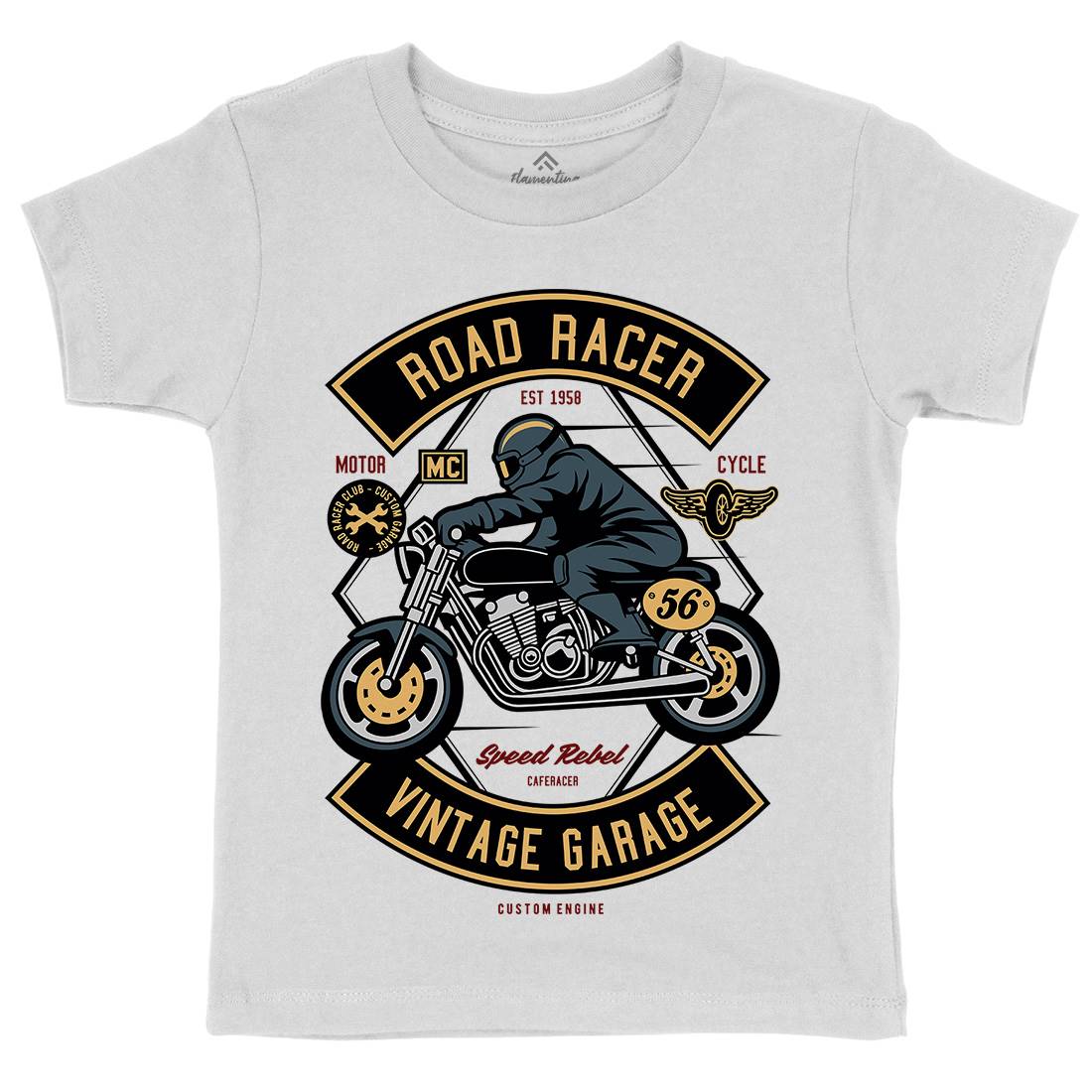 Road Racer Kids Crew Neck T-Shirt Motorcycles D571