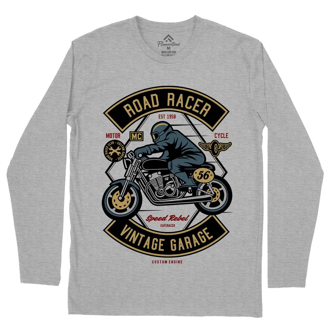 Road Racer Mens Long Sleeve T-Shirt Motorcycles D571