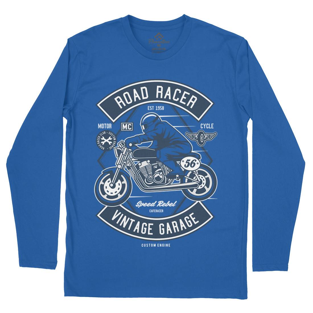 Road Racer Mens Long Sleeve T-Shirt Motorcycles D571