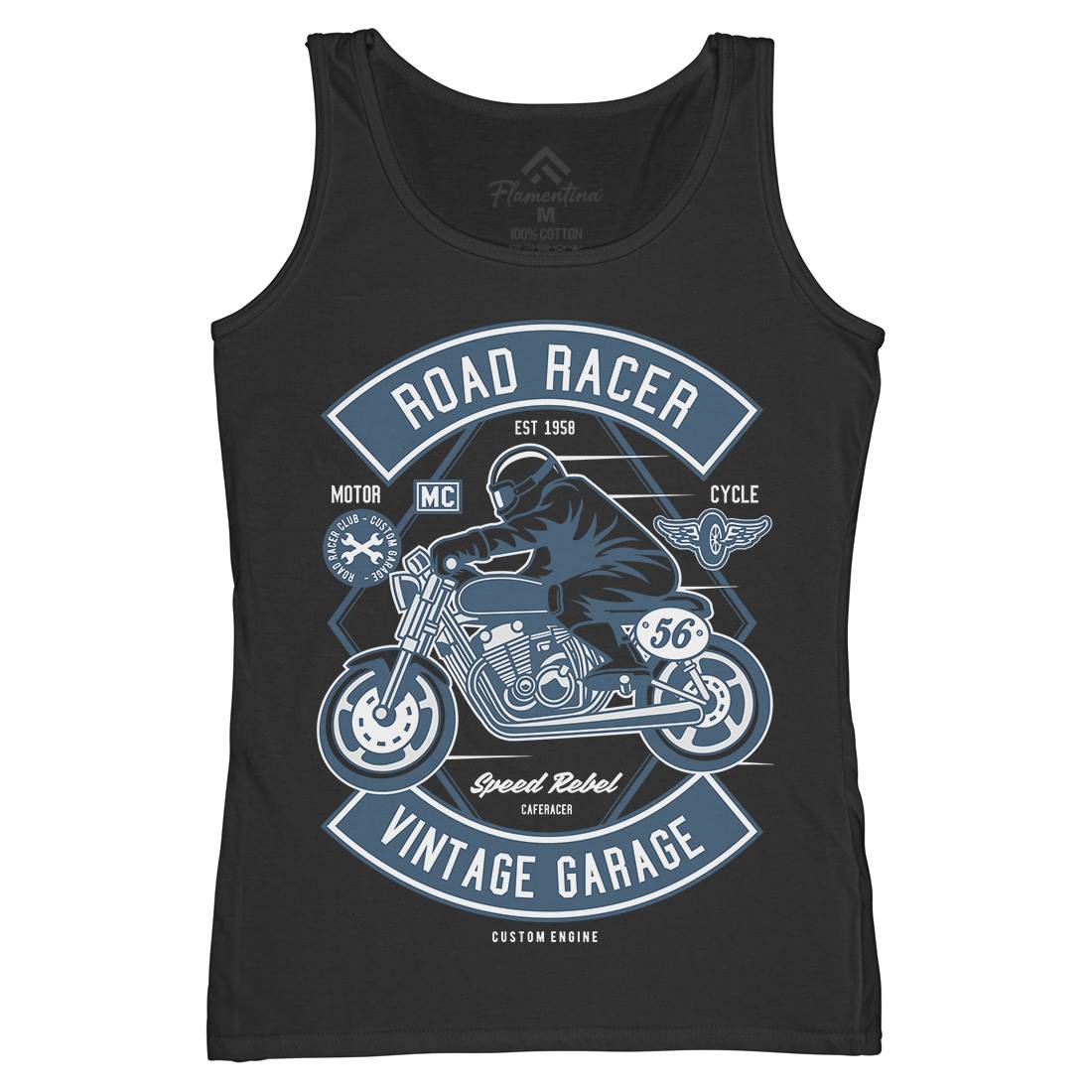 Road Racer Womens Organic Tank Top Vest Motorcycles D571