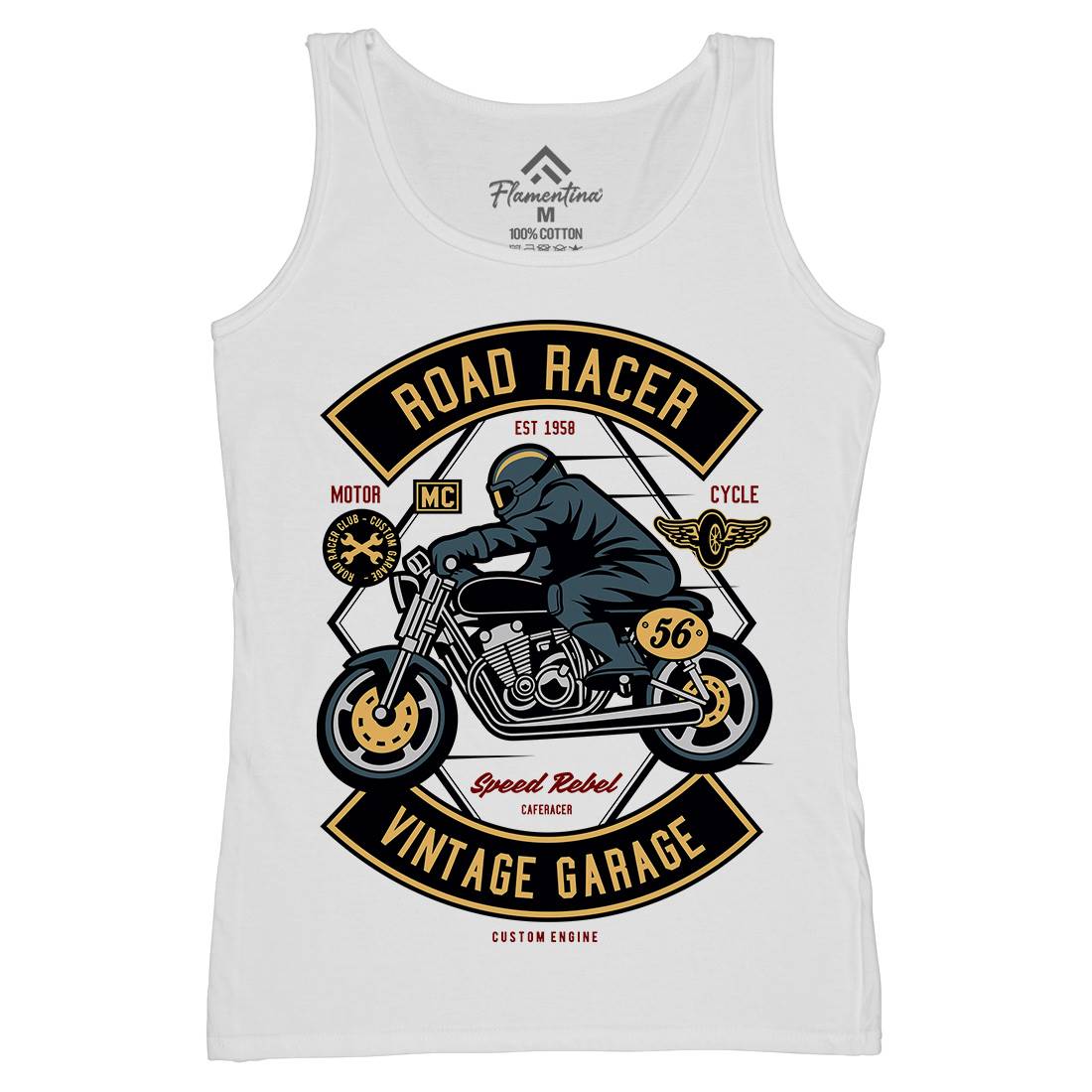Road Racer Womens Organic Tank Top Vest Motorcycles D571