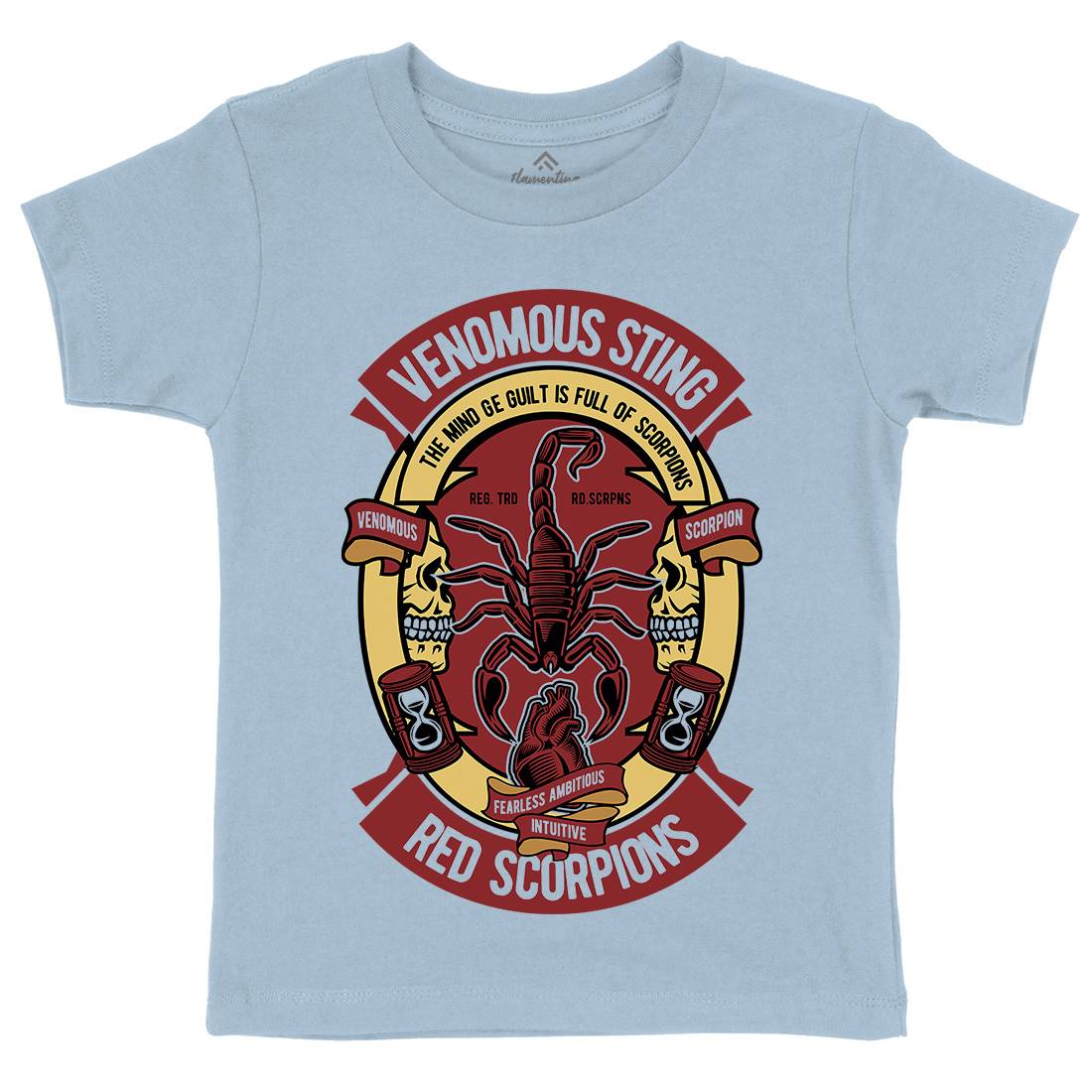 Red Scorpion Kids Crew Neck T-Shirt Animals D572