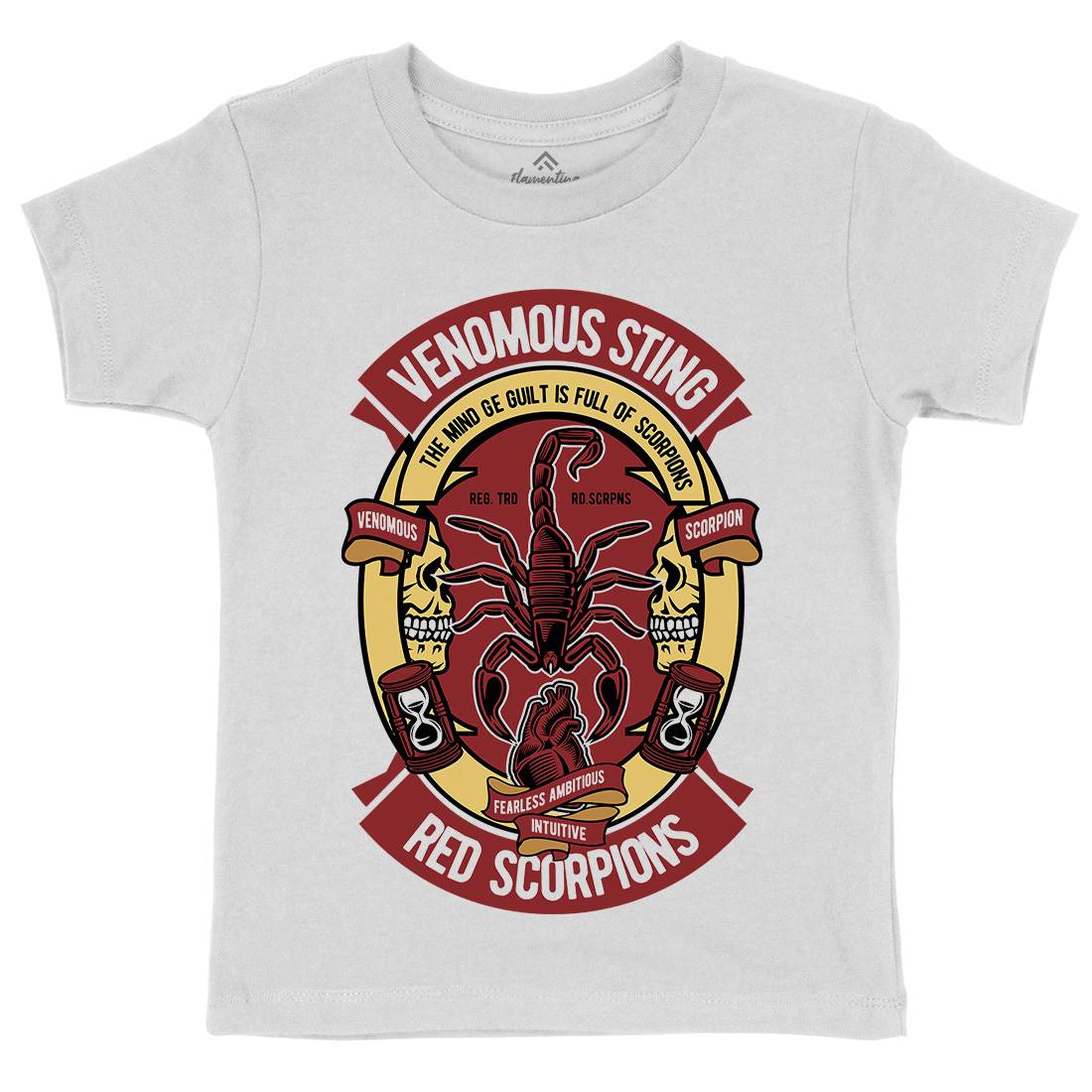 Red Scorpion Kids Crew Neck T-Shirt Animals D572
