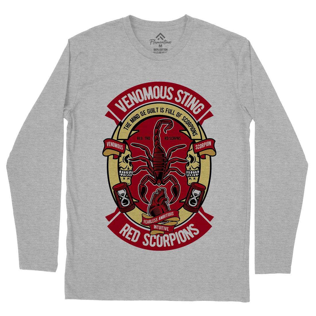 Red Scorpion Mens Long Sleeve T-Shirt Animals D572