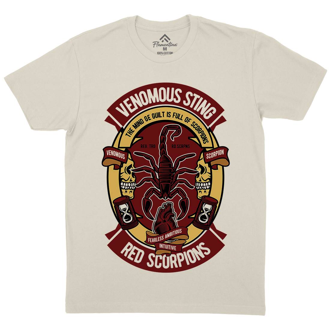 Red Scorpion Mens Organic Crew Neck T-Shirt Animals D572