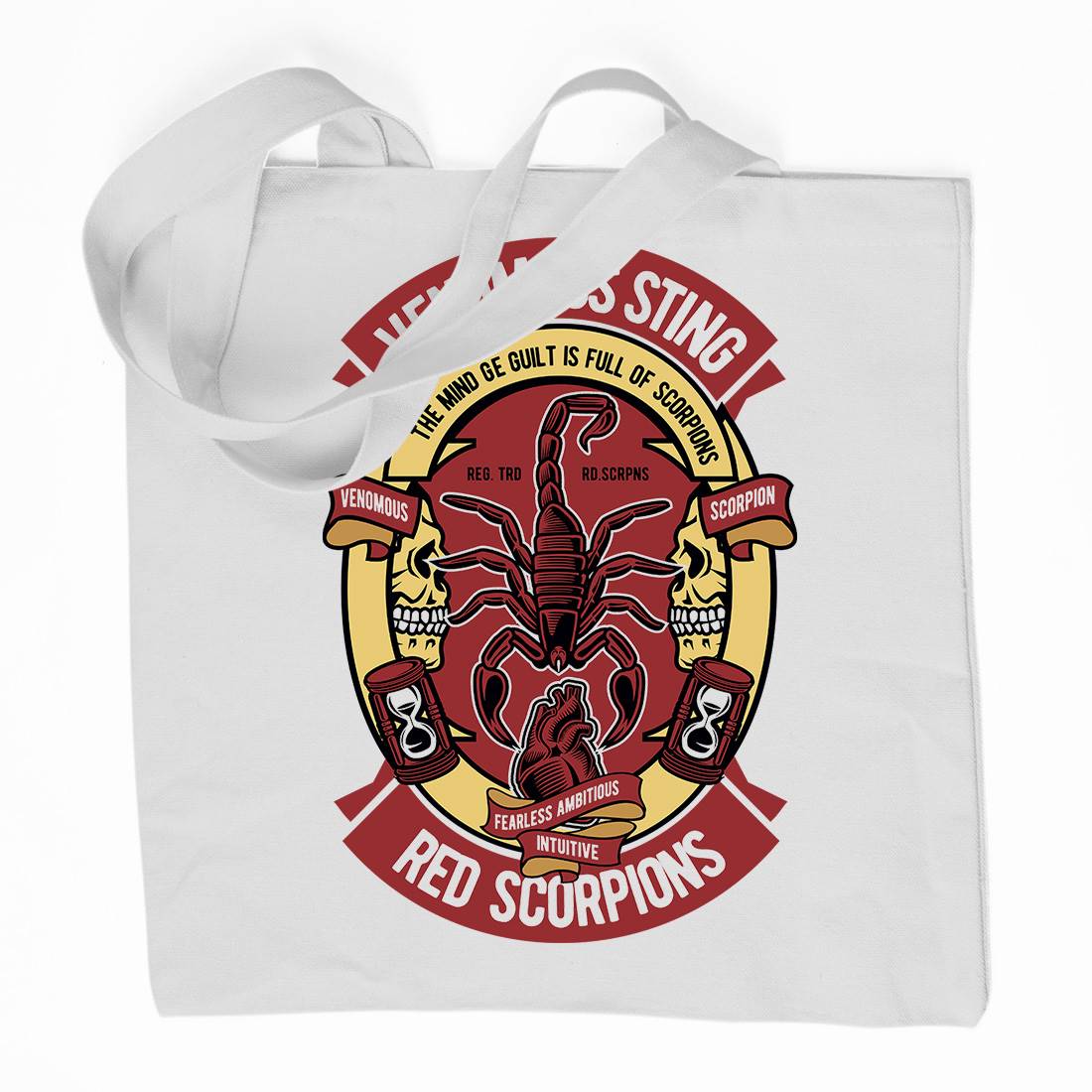 Red Scorpion Organic Premium Cotton Tote Bag Animals D572