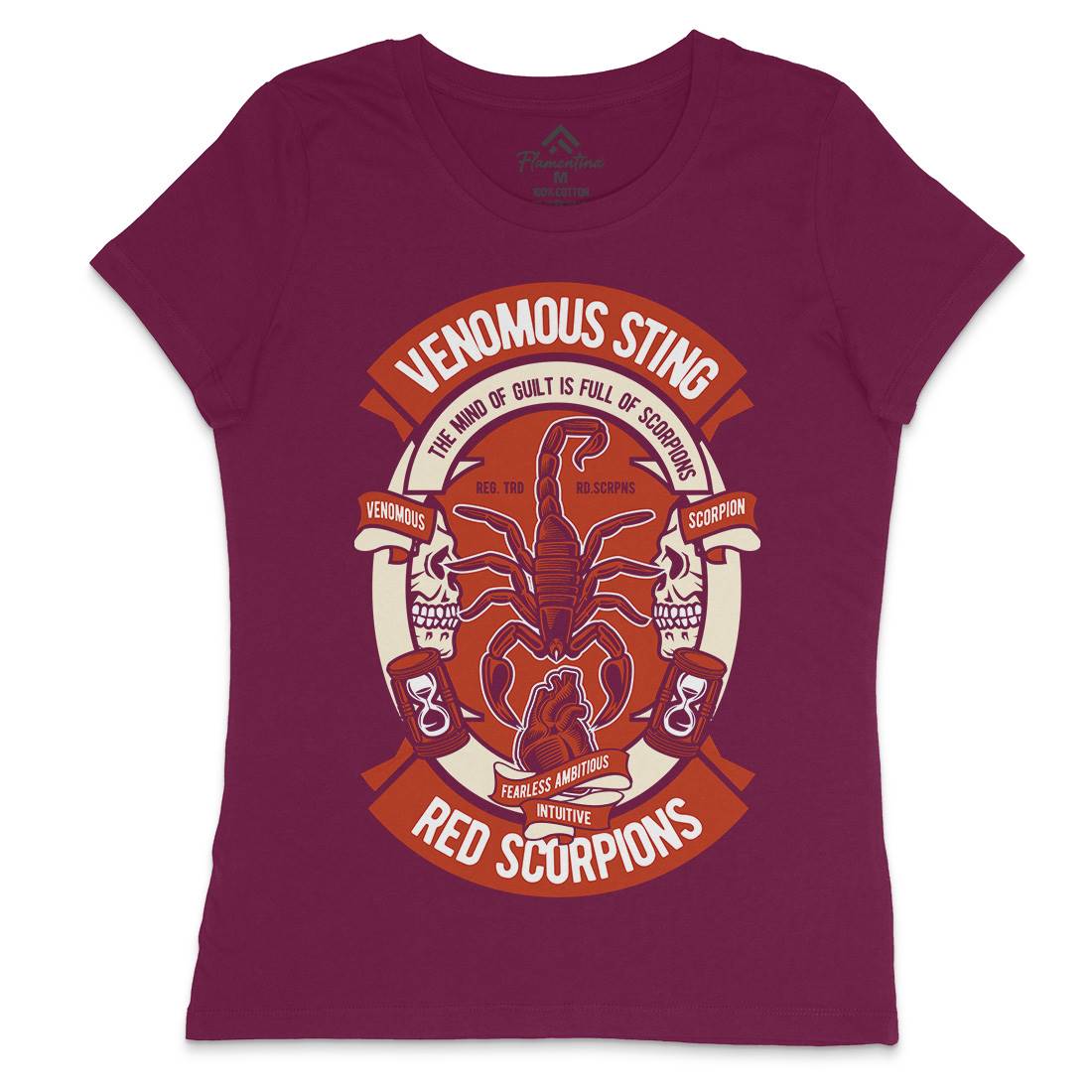 Red Scorpion Womens Crew Neck T-Shirt Animals D572