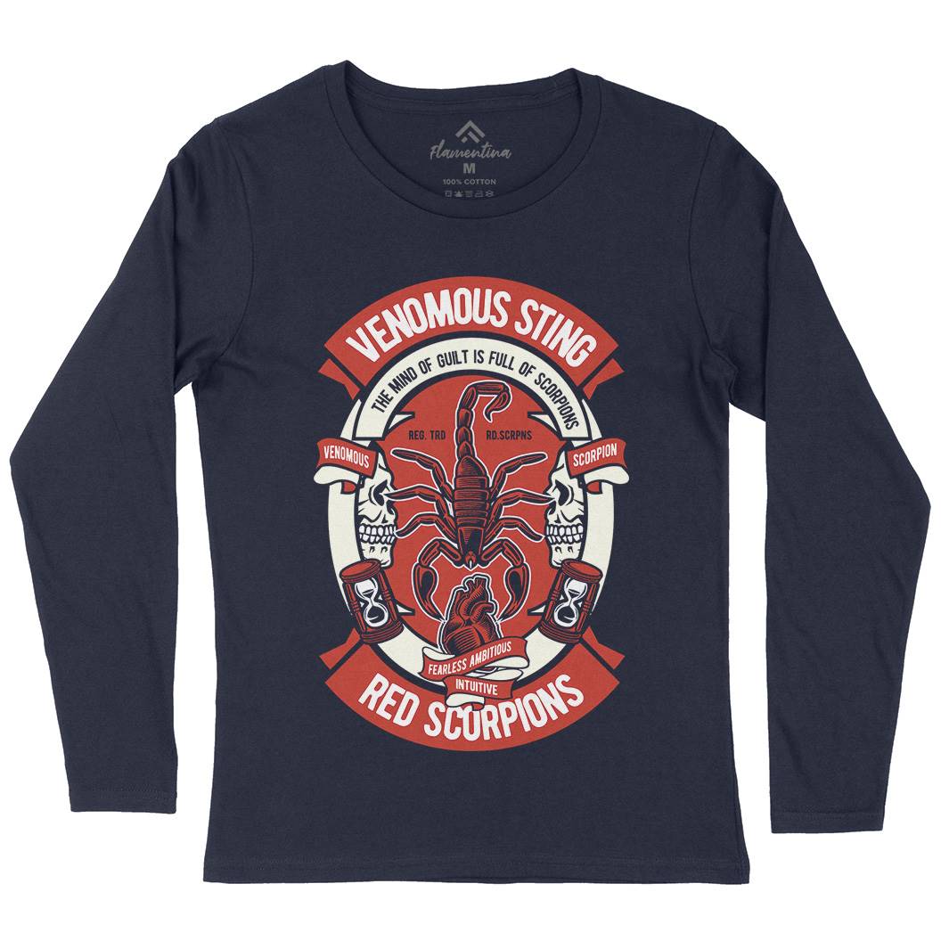 Red Scorpion Womens Long Sleeve T-Shirt Animals D572