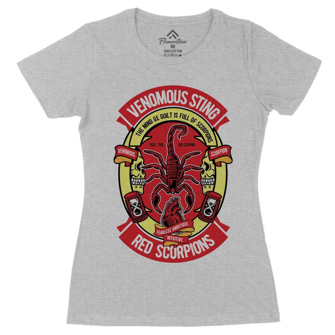 Red Scorpion Womens Organic Crew Neck T-Shirt Animals D572