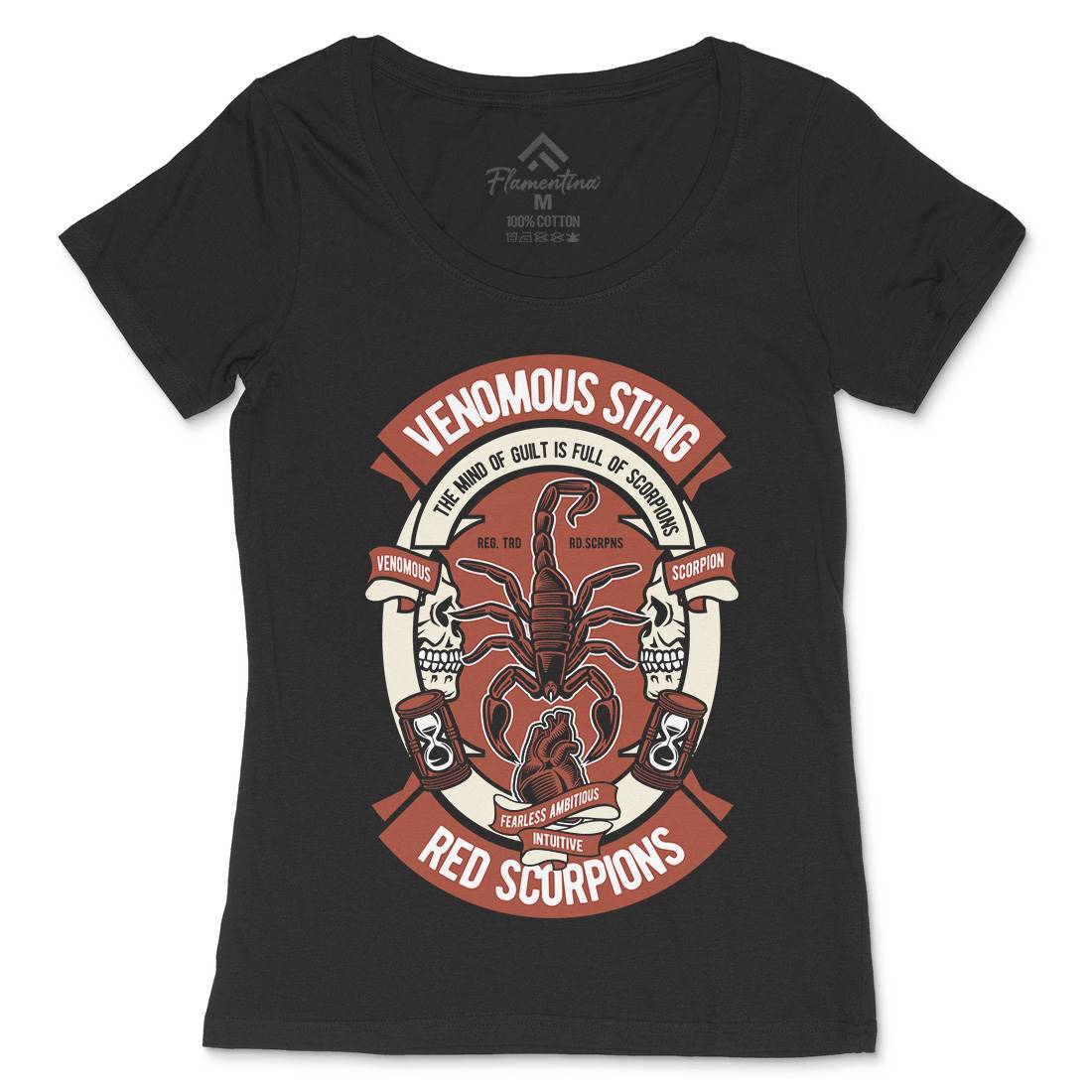 Red Scorpion Womens Scoop Neck T-Shirt Animals D572