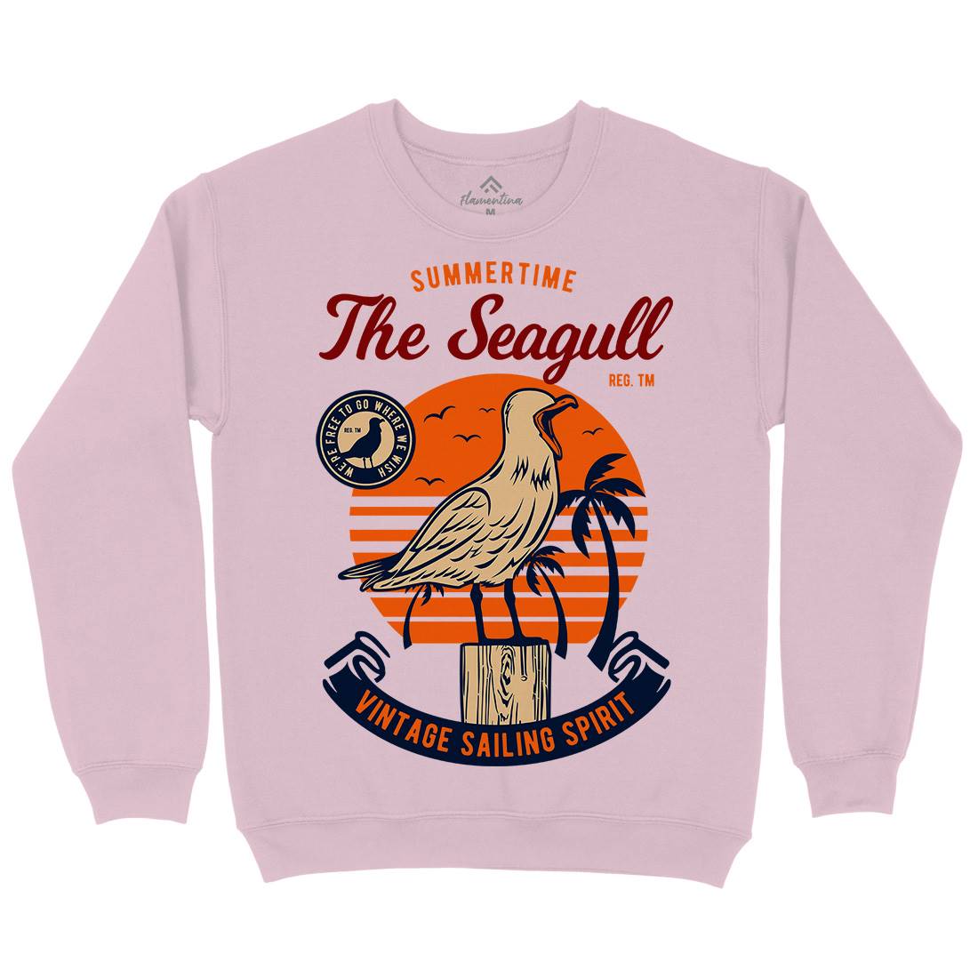 Seagull Bird Kids Crew Neck Sweatshirt Animals D573