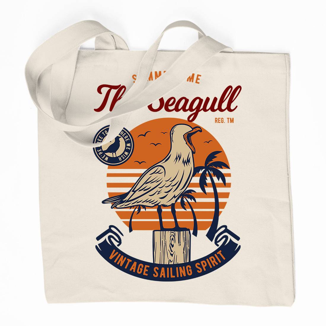 Seagull Bird Organic Premium Cotton Tote Bag Animals D573