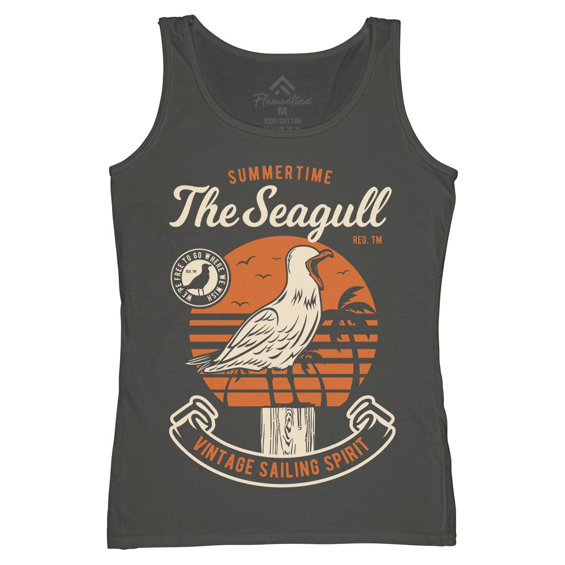 Seagull Bird Womens Organic Tank Top Vest Animals D573