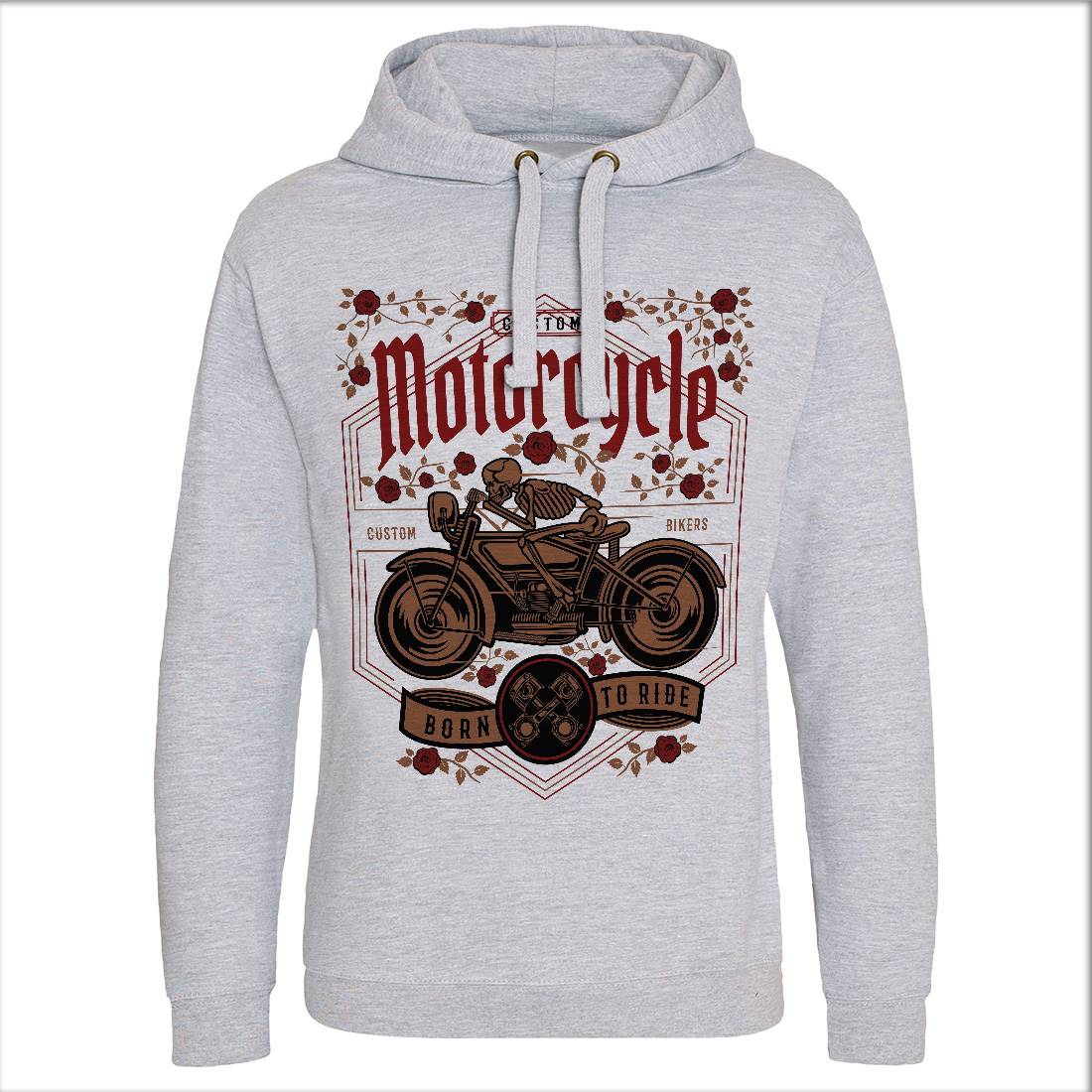Skull Mens Hoodie Without Pocket Motorcycles D576