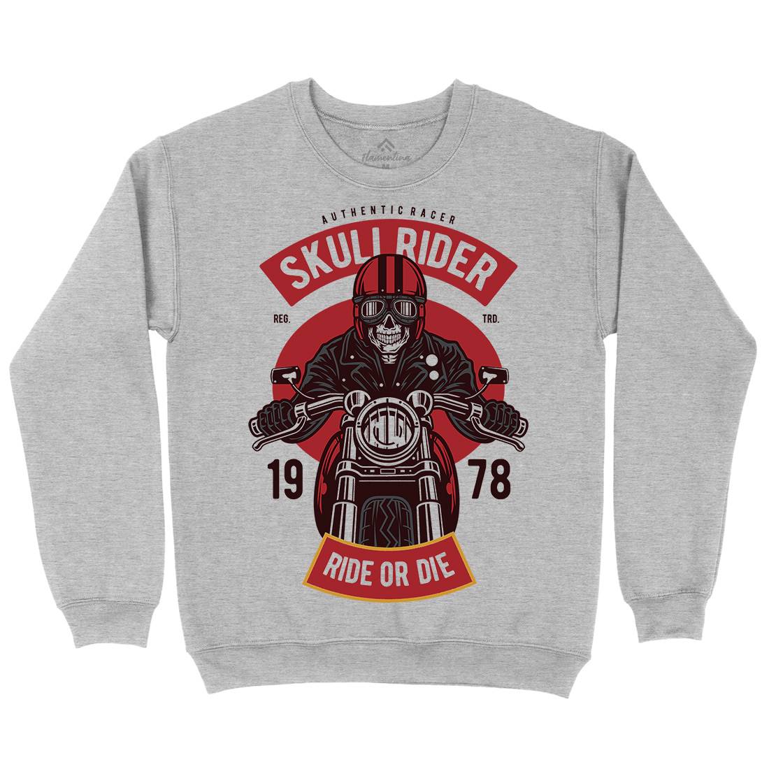 Skull Rider Kids Crew Neck Sweatshirt Motorcycles D577