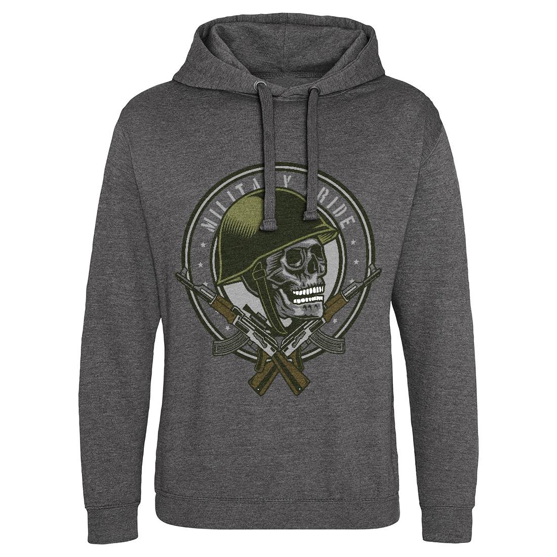 Skull Soldier Mens Hoodie Without Pocket Army D578