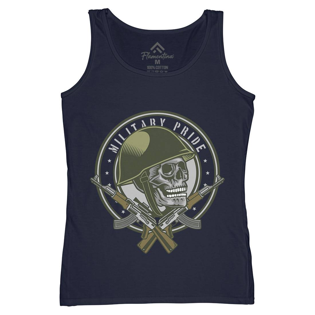 Skull Soldier Womens Organic Tank Top Vest Army D578