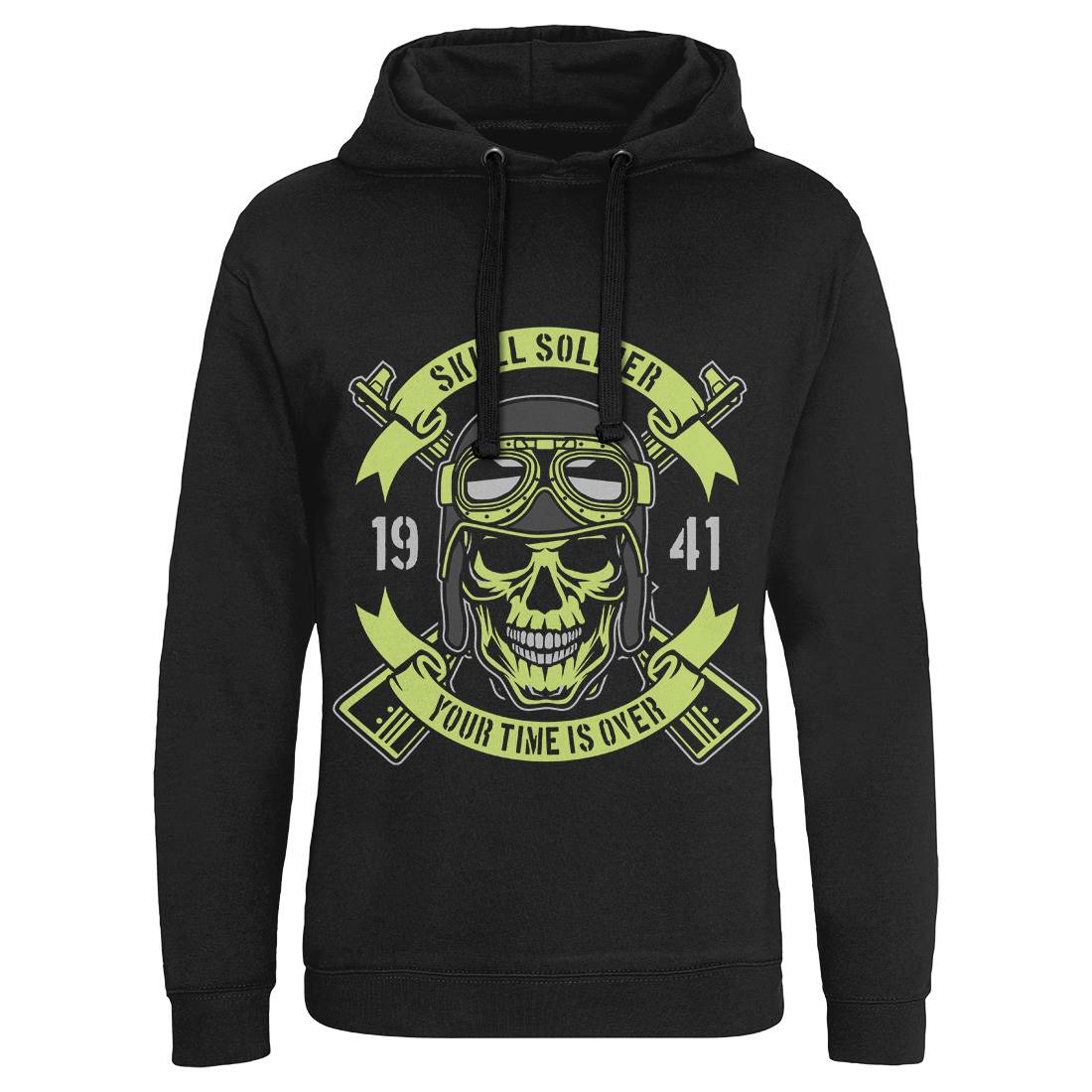 Skull Soldier Mens Hoodie Without Pocket Army D579