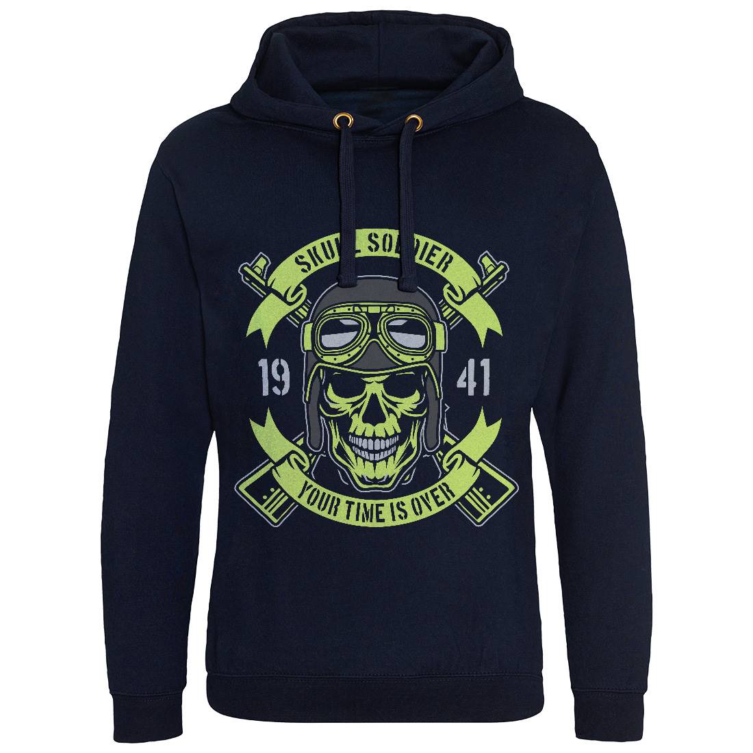 Skull Soldier Mens Hoodie Without Pocket Army D579
