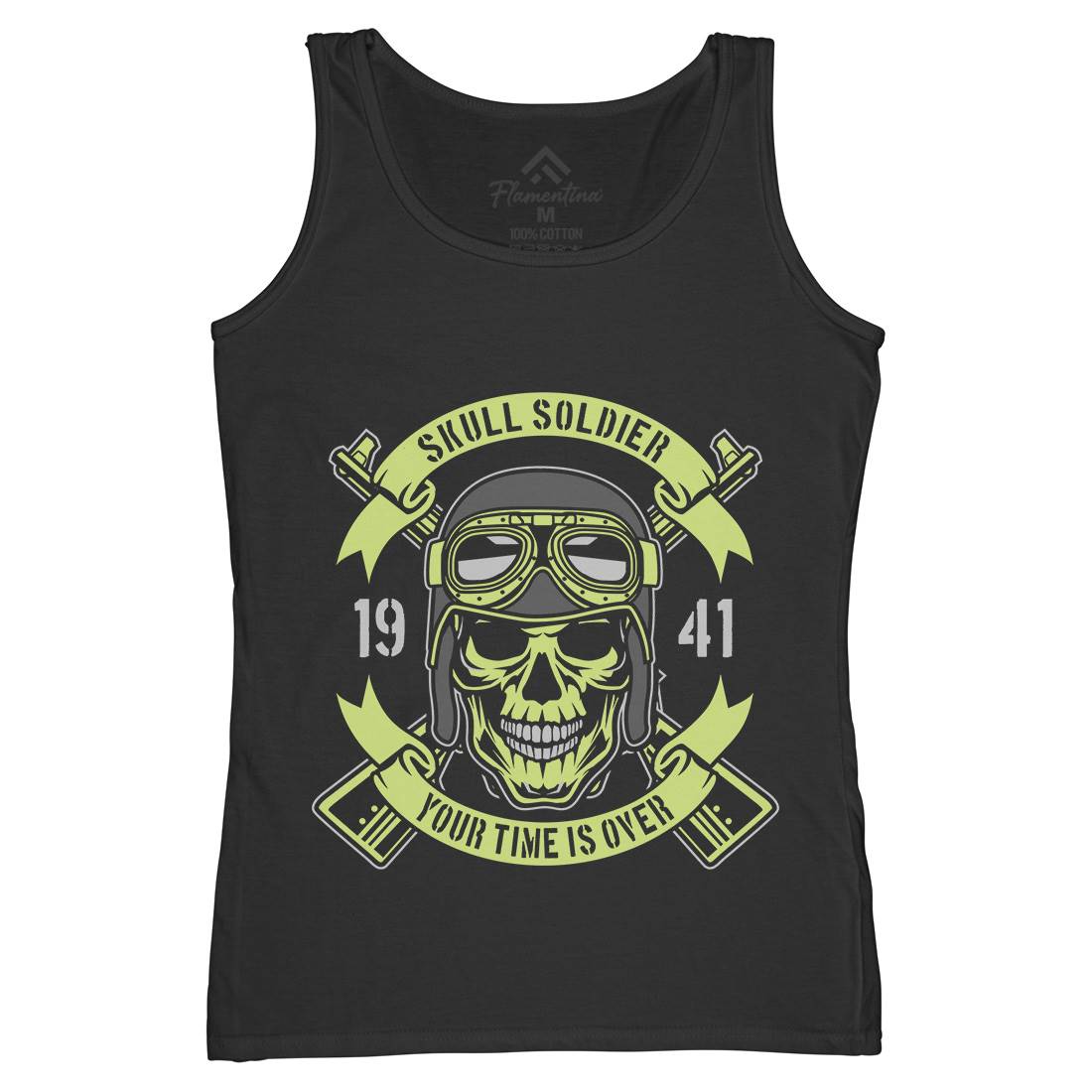 Skull Soldier Womens Organic Tank Top Vest Army D579