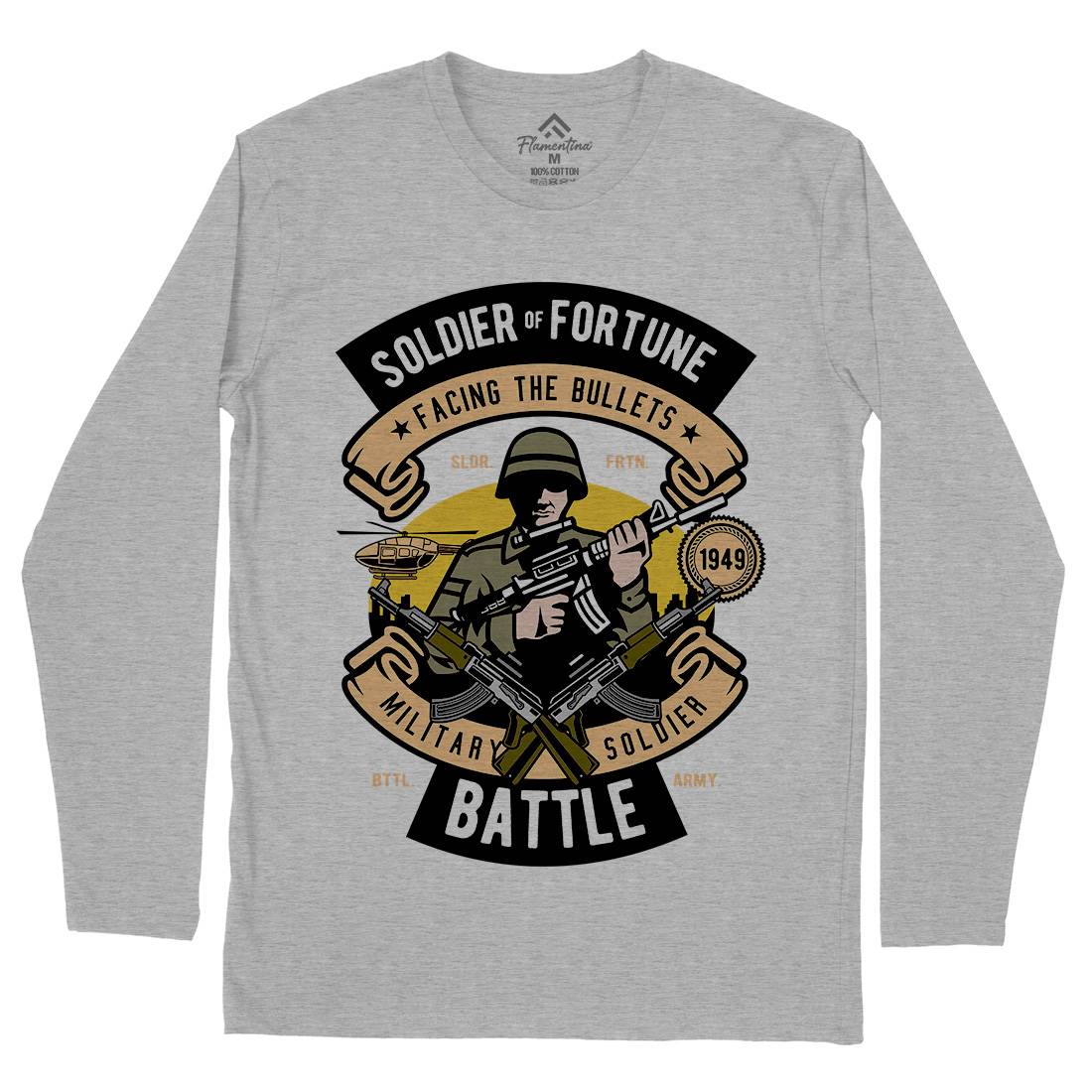 Soldier Mens Long Sleeve T-Shirt Army D581
