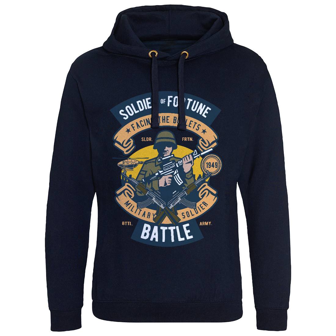 Soldier Mens Hoodie Without Pocket Army D581