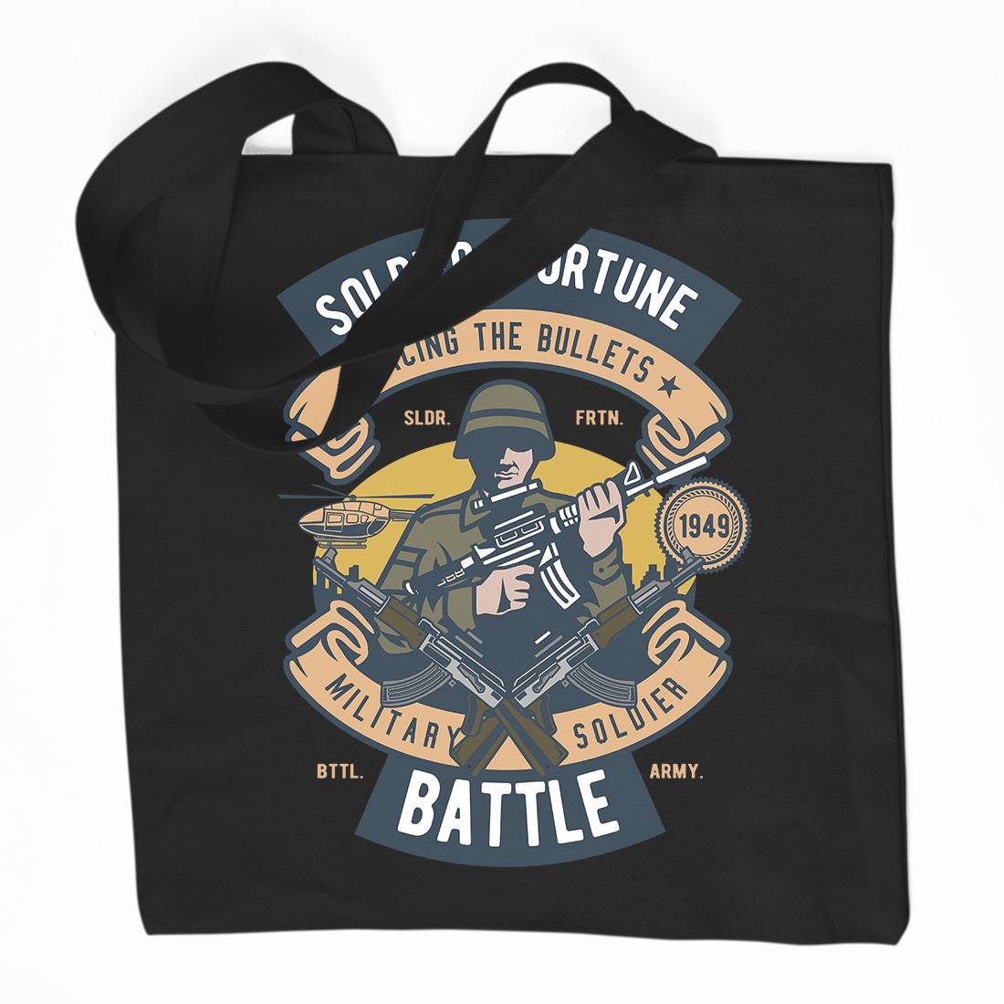 Soldier Organic Premium Cotton Tote Bag Army D581